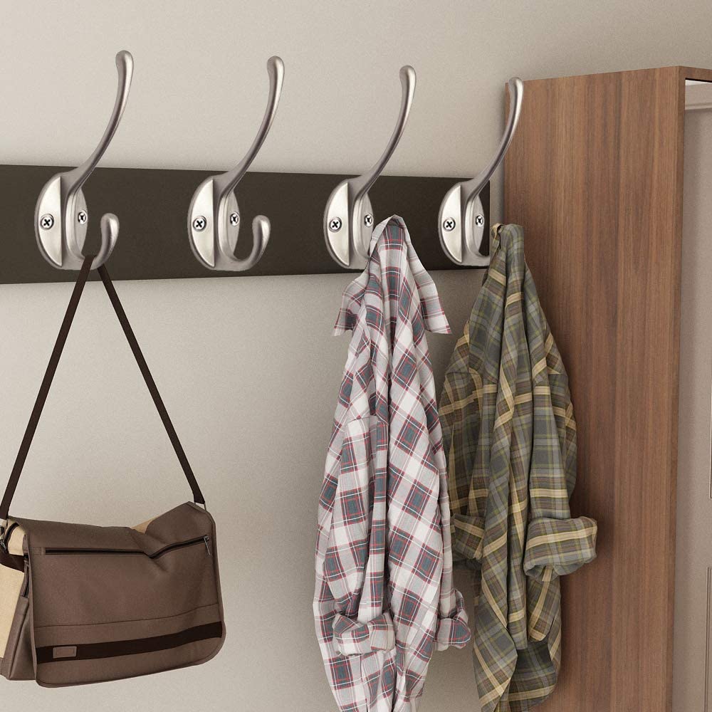 7.1 Heavy Duty Dual Coat Hooks Wall Mounted