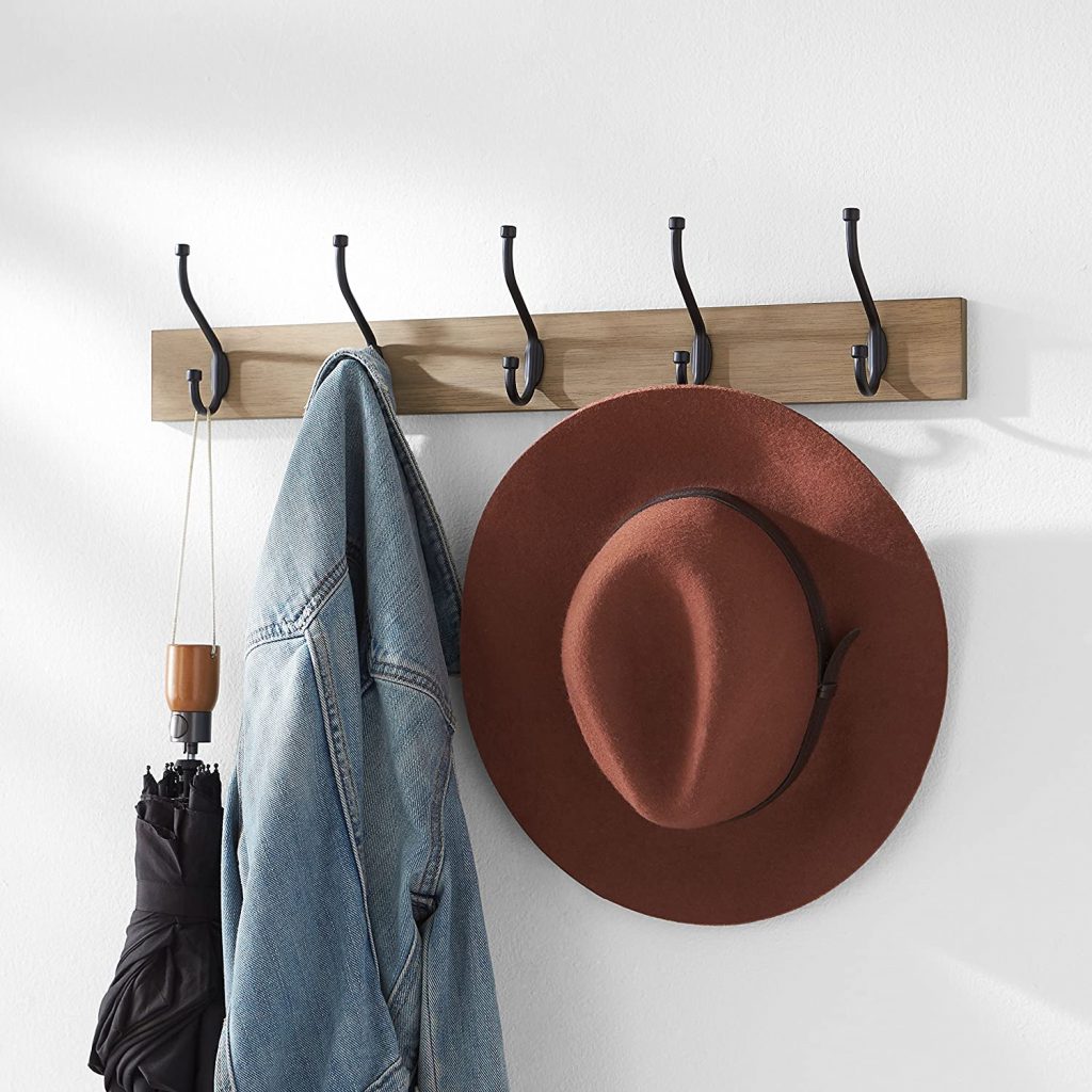8.1 Amazon Basics Wall Mounted Farmhouse Coat Rack